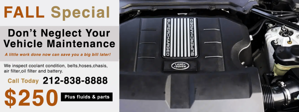 Pick up & Delivery in NYC for your Range Rover for scheduled service, maintenance and repairs. We are the #1 independent Range Rover dealer alternative for NYC.