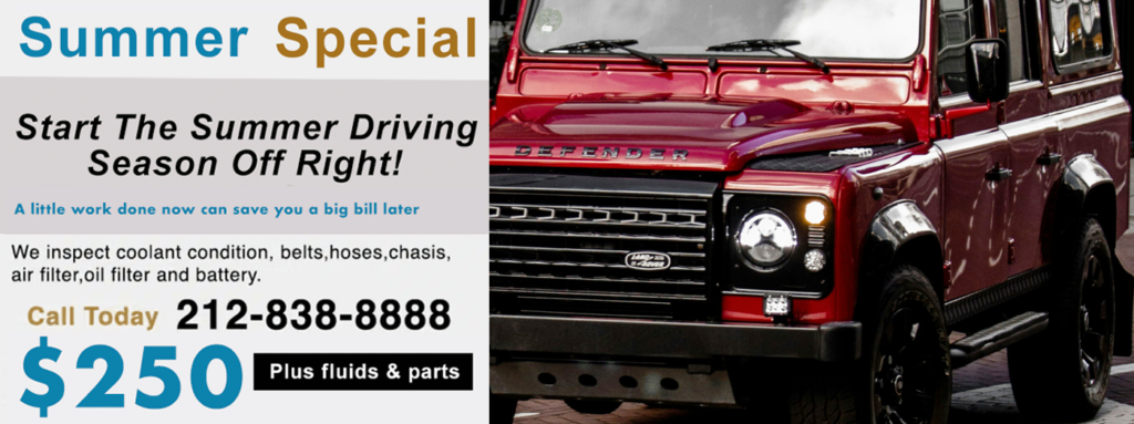Pick up & Delivery in NYC for your Range Rover for scheduled service, maintenance and repairs. We are the #1 independent Range Rover dealer alternative for NYC.
